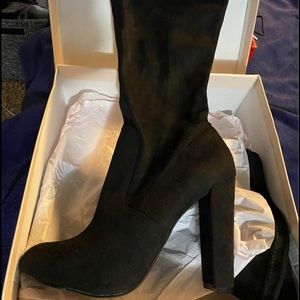 COPY - Black Thigh High Heeled Boots
